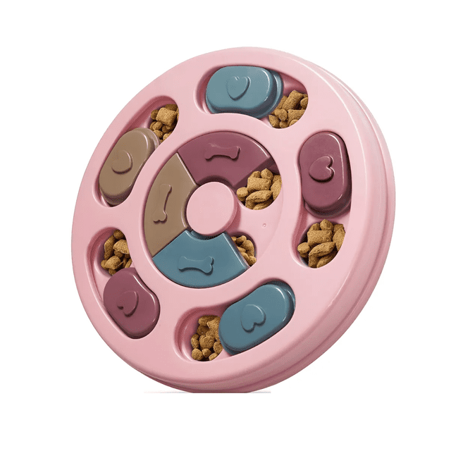 "Juguete Interactivo Para Perro Rompecabezas Dispensador 25cm Belug Rosa "