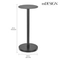thumbnail image 3 of Mesa para bebidas con diseño mDesign, parte superior y final de cristal, alta y redonda, negra, 3 of 5