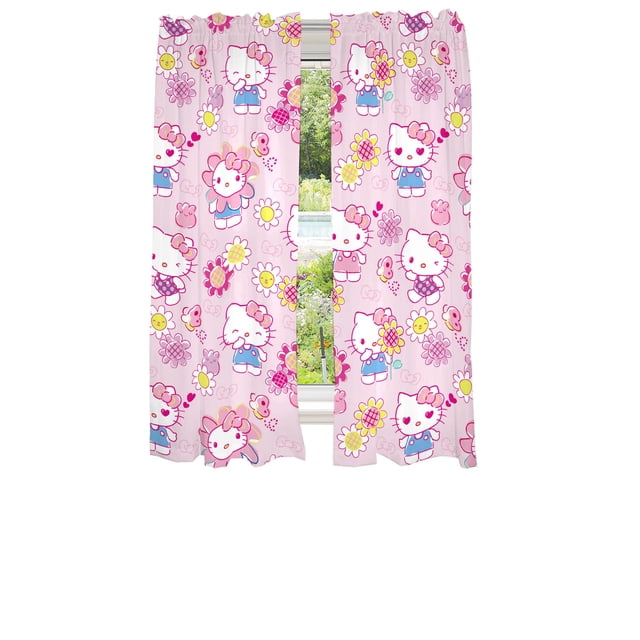 Juego de cortinas para ventana Franco Hello Kitty, 210 x 160 cm
