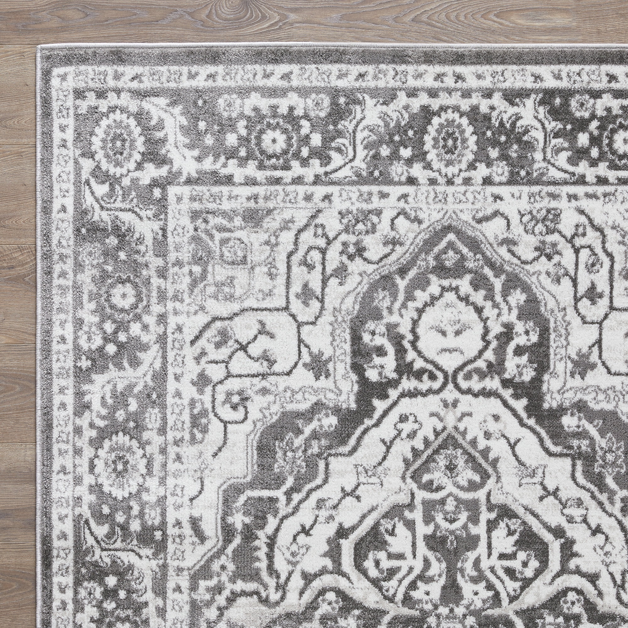 Loomaknoti Rhane Valok 3' x 5' Gray Oriental Indoor Accent Rug