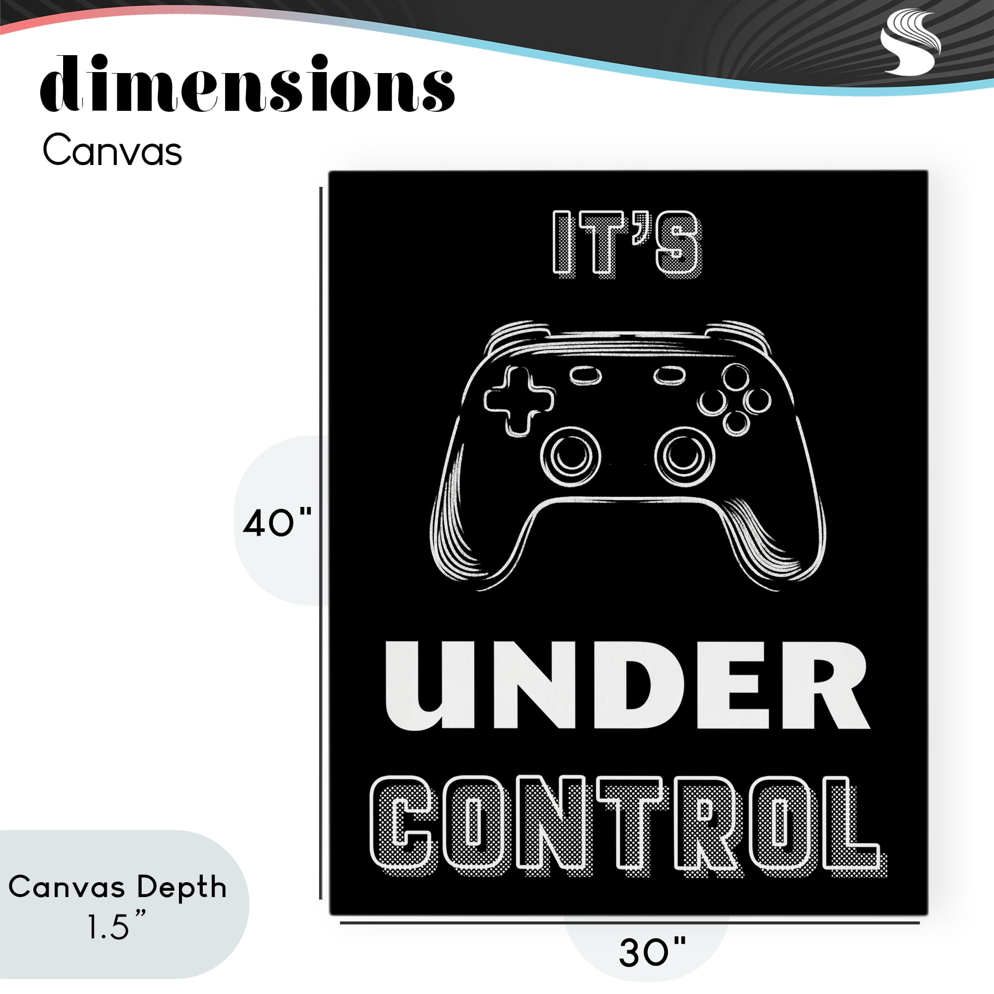 Stupell Industries Under Control Gamer Canvas Wall Art, design by Marcus Prime