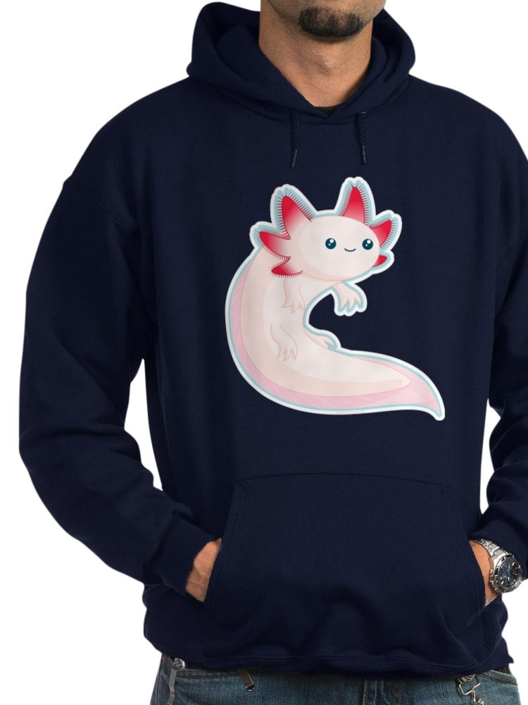 Cafepress - Axolotl Hoodie (dark) - Pullover Hoodie, Classic, Comfortable Hooded Sweatshirt, Women's, Size: Small, Blue