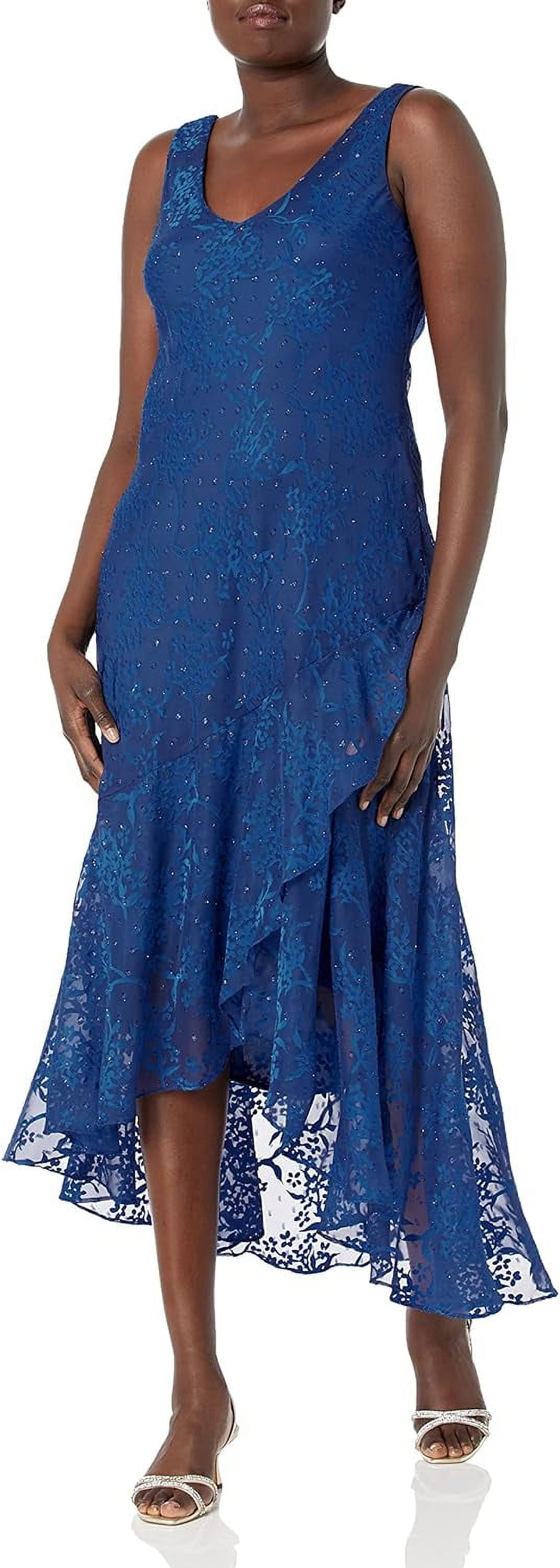 alex evenings women's sleeveless printed chiffon dress with shawl Alex Evenings Chiffon Tea-Length Cowl Neck Dress with Shawl Sage Multi / 14 main image 0