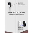 thumbnail image 3 of TOPRenddon Wireless Doorbell, Mini Waterproof Door Bell Chime Operating at 500 Feet, Doorbell with 36 Melodies, 4 Volume Levels & LED Flash, 2 Receiver + 1 Button, Black, 3 of 9