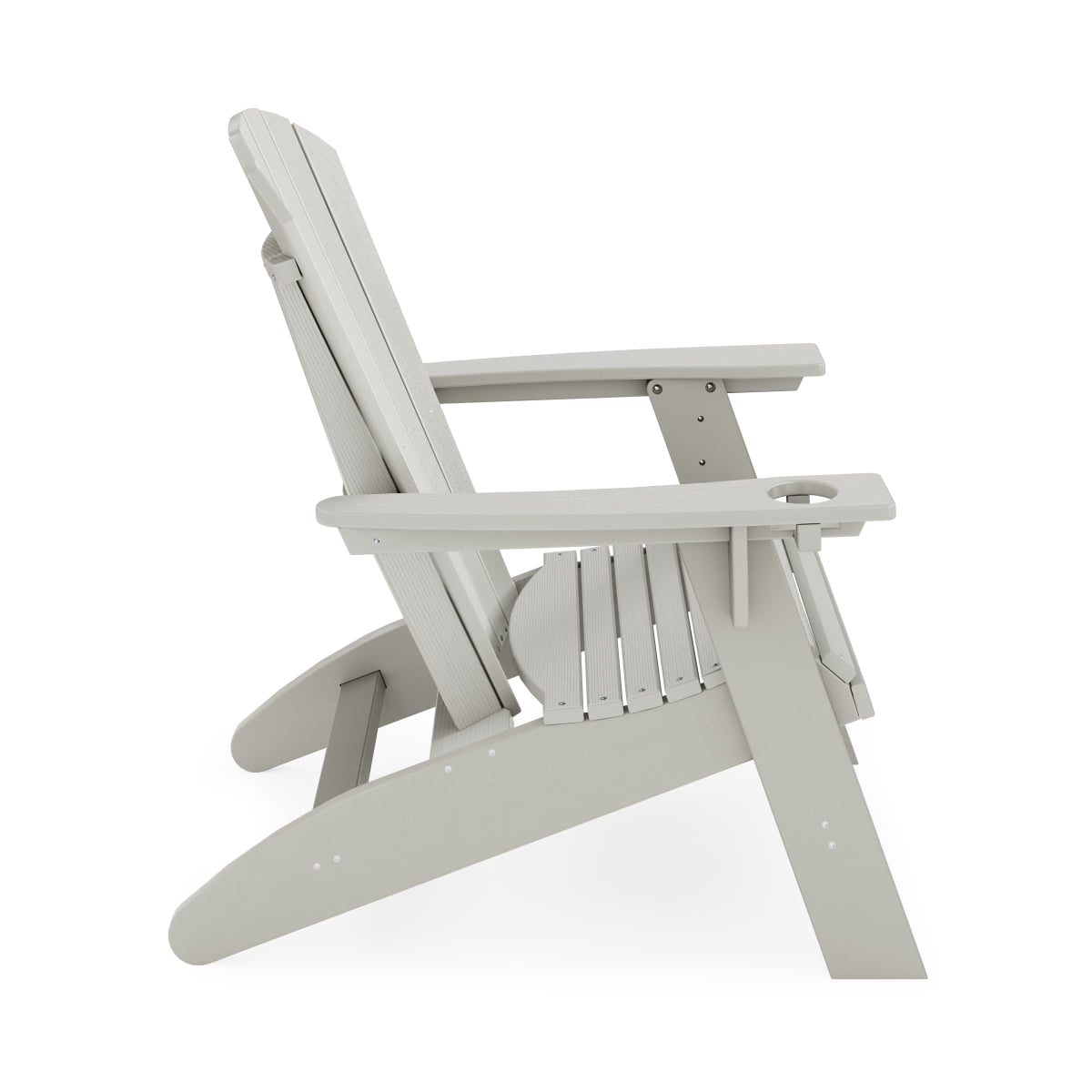 Miekor Furniture Dark Gray Adirondack Chair – Sturdy HDPE Poly Lumber for Poolside, Patio, and Garden Relaxation 8767