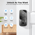 thumbnail image 4 of LNDU Zinc Alloy Matte Keyless Entry Palm Vein Recognition Smart Door Lock, 4 of 8