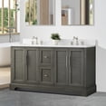 thumbnail image 3 of Vanity Art 60 x 22 x 34 in. Single Sink Bathroom Vanity with Quartz Top & Backsplash, Silver Gray, 3 of 10