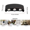 thumbnail image 3 of LED Wall Lamp 6W Warm White, Waterproof Aluminum Up Down Light for Bathroom, Bedroom, Porch, Corridor, Stairs - Indoor Outdoor Use, 3 of 4