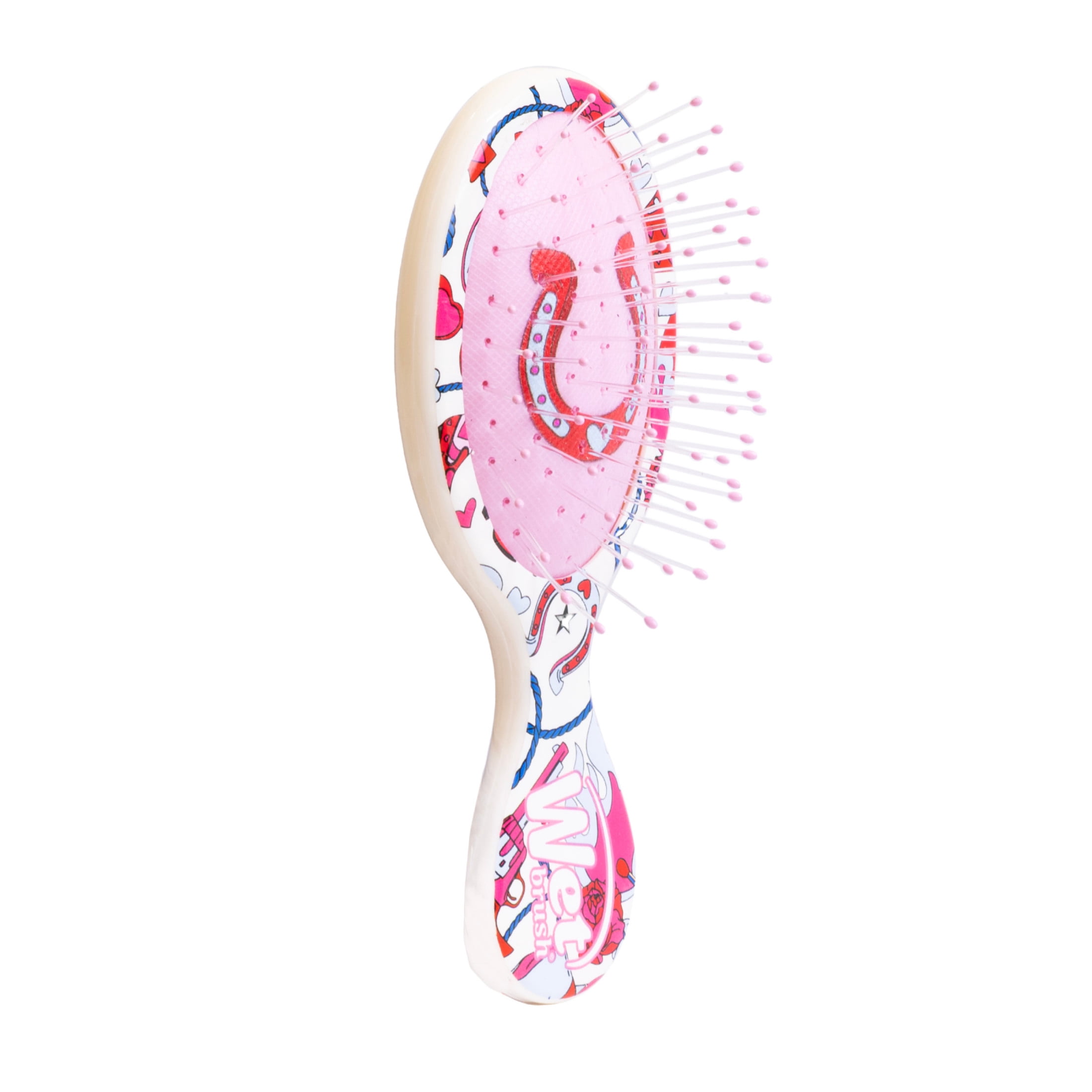 Wet Brush Original Mini Detangler Cowboy Pink Horseshoe, For All Hair Types