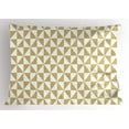 thumbnail image 1 of Geometric Pillow Sham Symmetrically Aligned Triangular Shapes Forming Rectangular Diamond Figures, Decorative Standard Size Printed Pillowcase, 26 X 20 Inches, Camel and White, by Ambesonne, 1 of 2