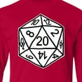 thumbnail image 4 of Inktastic 20 Sided White Dice Long Sleeve Youth T-Shirt, 4 of 5