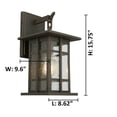 thumbnail image 2 of Eglo 1x60w Outdoor Wall Light W/ Matte Bronze Finish And Clear Seeded Glass - 202888A, 2 of 3