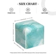 thumbnail image 4 of Kdxio Blue Marble Print Tissue Box Cover,Square Decorative PU Leather Facial Paper Case Organizer Holder Dispenser for Bathroom,Night Stands,Desk,Car 5.2''X5.2''X5.2'', 4 of 8