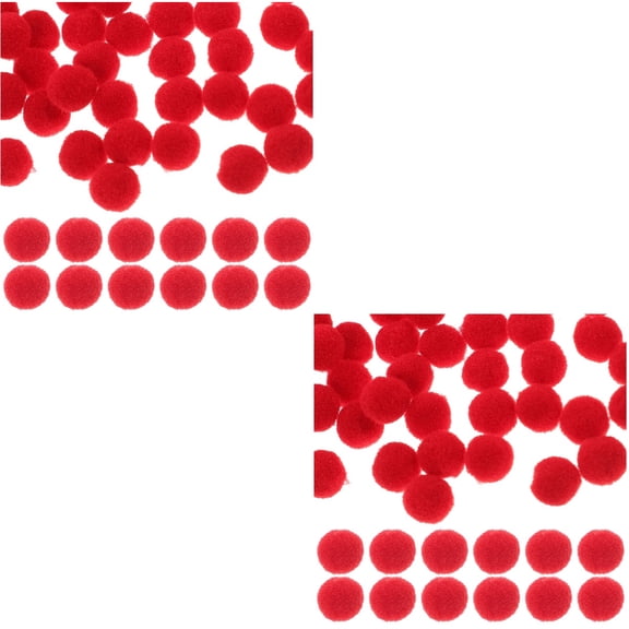500 pcs Multipurpose Pompom Balls DIY Crafting Pom Poms Clothing Red Pom Pom Balls
