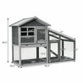 thumbnail image 3 of Demi Bonn 56"Outdoor Rabbit Hutch, Indoor Rabbit Cage with Tray, Wood Bunny House Chicken Coops, Gray, 3 of 11