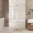 thumbnail image 3 of 56-60" W x 60" H Frameless Shower Door, 1/4" Tempered Glass, Brushed Nickel, 3 of 14