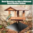 thumbnail image 5 of Metal Squirrel Baffle for 4x4 Post, 17 Inch Squirrel Guard for for Bird Feeder Poles, Wooden Pole Mount Squirrel Proof to Keep Squirrels and Raccoons Out of Bird feeders, Black$$Garden & Patio, 5 of 7