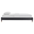 thumbnail image 4 of Pemberly Row Modern Performance Velvet King Platform Bed Frame in Charcoal, 4 of 7