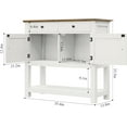 thumbnail image 2 of BOBOKY Farmhouse Console Table with 2-Door Cabinet & 2 Drawers, Coffee Bar, Entryway Table with Storage Shelf, Sofa Tables Buffet Sideboard for Kitchen, Hallway, Dining, Living Room,White, 2 of 8