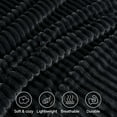 thumbnail image 3 of Sherpa Fleece King Size Blanket - Super Soft & Warm Striped Fleece Blanket, Cozy Plush Fluffy Large Bed Blanket All Season Use (Black, 104x90 Inches), 3 of 13