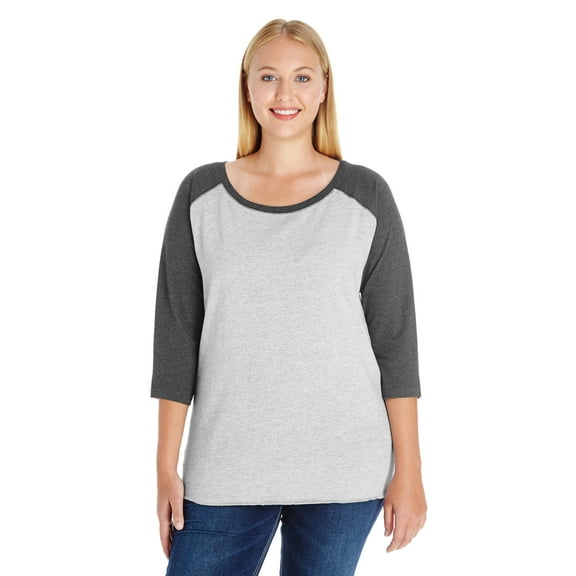 LAT Women's Curvy Baseball Premium Jersey T-Shirt - 3830