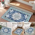 thumbnail image 5 of Rectangle Rug 2x3ft Area Rug,Abstract Traditional Oriental Floral Area Rugs for Living Room Bedroom,Teal Blue Floor Mat Non-Slip Non-Shedding Carpet Indoor Accent Rugs, 5 of 9