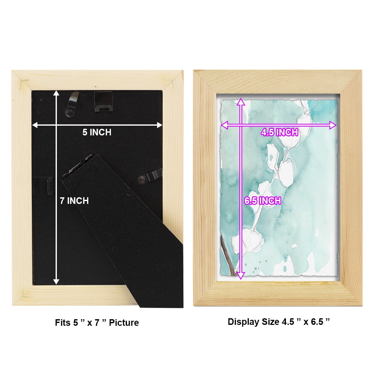 Ginkgo on Dusty Teal V - Framed Print w/glass - Natural Wood