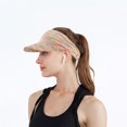 thumbnail image 2 of Women Sun Visors Cap Empty Top Wide Brim Headband Hat With, 2 of 2