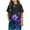Purple, variant on SGFCWSX Girls Short Sleeve T Shirts, Kids Floral Print Crew Neck Tees Summer Casual Tops Purple Size 9-10 Years