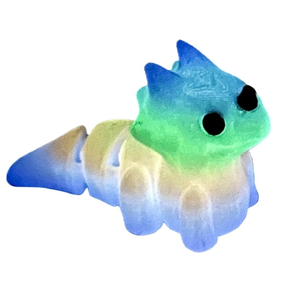 3D Printed Triceratops, Small Figurines Dinosaur Fidget Toy, Kids Triceratops Little Animals Figures, Cute Glowing Dinosaur Toy for Boys, Girls at Home