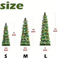 thumbnail image 4 of LEEYNEER Set of 3 Pre-Lit Resin-Style Plastic Christmas Trees with LED Lights - Hand-Painted Multicolor Tabletop Holiday Decorations with Glowing Lights  Sturdy Base & Dome-Shaped Caps  F, 4 of 5
