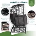 thumbnail image 6 of NICESOUL Double Wicker Rocking Egg Chair Indoor Outdoor Oversized Egg Basket Lounge Chair 2 Persons with Legs, Patio Egg Chair with Thick Cushions 500lbs Egg Shaped Loveseat with Cover(Gray), 6 of 9