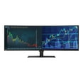thumbnail image 3 of Lenovo ThinkVision P44w-10 - LED monitor - 43.4" - 3840 x 1200 @ 144 Hz - VA - 450 cd/m�� - 3000:1 - 4 ms - 2xHDMI, DisplayPort, 2xUSB-C - black - for ThinkBook 14; ThinkCentre M715q (2nd Gen); M75; ThinkPad E14; E15; L13 Yoga; T490; X390, 3 of 10