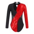 thumbnail image 2 of Yeahdor Kids Girls Open Back Shiny Diamonds Adorned Dance Leotard Gymnastics Skating Jumpsuit, 2 of 7
