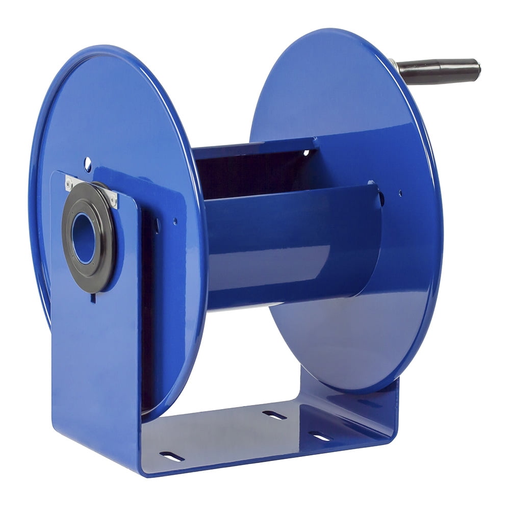 Coxreels 112Y Series Hand Crank Steel Electrical Cord Storage Hose Reel, Blue