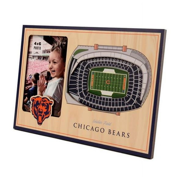 YouTheFan 9026365 NFL Chicago Bears 3D StadiumViews Picture Frame - Soldier Field