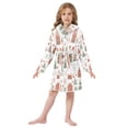 thumbnail image 6 of FORMRS Niños Bathrobe Unisex Hooded Robe Soft Plush Pajamas Sleepwear, Size 2-3T, Red Nordic Christmas, 6 of 7