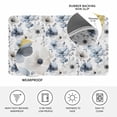 thumbnail image 4 of Blue Grey Spring Floral Doormat Outdoor Entrance 16"x24", Summer Flowers Botanical Absorb Moisture Dirt Door Mats, Non-Slip Rubber Backing Floor Mats Indoor, Low-Profile Front Door Rugs, 4 of 9