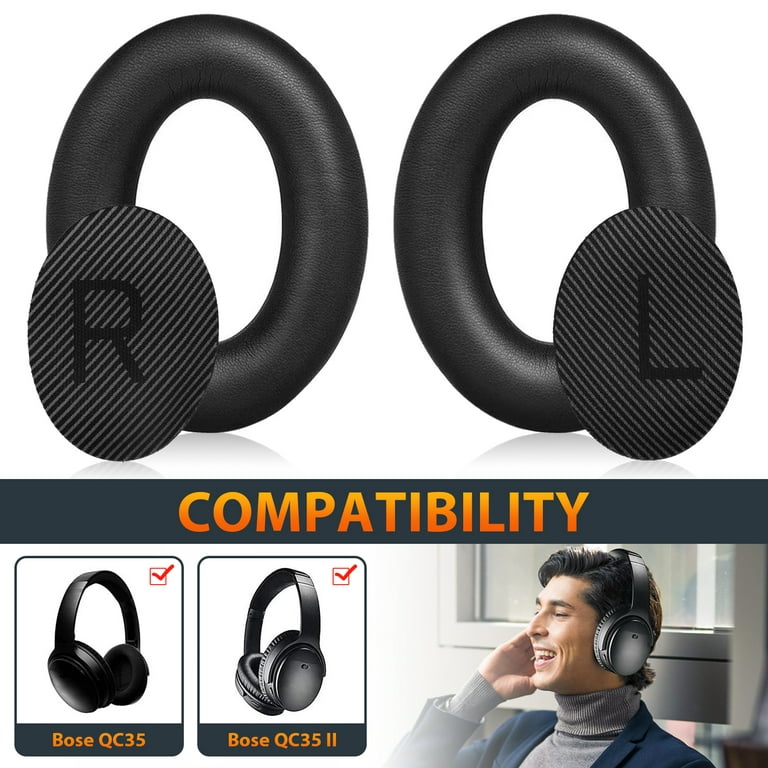 Replacement Ear Pads Fit for Headphones, 2 Pcs Noise Isolation Memory Foam Ear Cushions Cover Compatible with QuietComfort 35 (Boses QC35), Quiet Comfort 35 II (Boses QC35 II) over-Ear Headphone Walmart.com