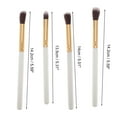 thumbnail image 2 of Unique Bargains 4 Pcs Lightweight Makeup Brush Set for Business Travel Pink Gold Tone Wooden Handle Aluminum Tube, 2 of 5