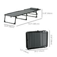 thumbnail image 3 of Outsunny Folding Lounge Chair, Reclining Tanning Chair with Adjustable Back, 3 of 10
