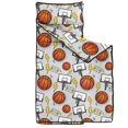 thumbnail image 2 of Basketball and Lightning White Pattern Teens Toddler Nap Mat with Pillow, Sleeping Mat Bag for Preschool Daycare 51"x22", 2 of 6