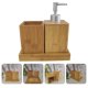 thumbnail image 2 of 1 juego de accesorios de baño de bambú, dispensador de loción, soporte para cepillo de dientes, vaso para cepillo de dientes., 2 of 8