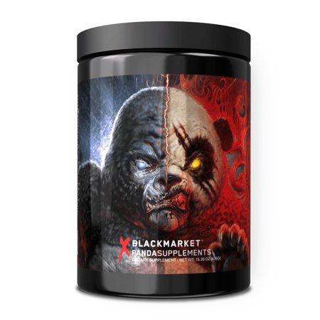 BlackMarket Labs x Panda Collab Pre-Workout - 40/20 Servings - Gorilla's Blood (Mango Strawberry Sherbert)