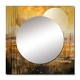 thumbnail image 2 of Designart "Gilded Sundown Rural Scene II" Meadow Square Mirror For Wall Decor - Large Gold Square Printed Wall Mirror Art - Square Traditional Mirror - Wall Mounted Square Large Mirror, 2 of 5