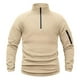 thumbnail image 1 of pstuiky camisa de manga larga para hombre, Chaqueta polar de color liso para hombre, cálida, con media cremallera, manga larga, cuello alto, blusa de abrigo camisetas de hombre l, 1 of 2