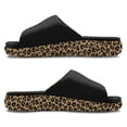 thumbnail image 3 of Women's ISlide Black Alabama Crimson Tide Cheetah Dip Motive Slide Sandals, 3 of 5