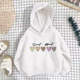 thumbnail image 3 of Hiijoy Girls Loose Fit Pullover Hoodies Casual Long Sleeve Sweatshirts, White, Sizes 3-10, 3 of 3