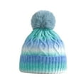 thumbnail image 3 of CYSFASHION Sky Blue Beanie for Women Women's Fleece Lined And Thickened Knitted Hats Cold Warm Personalized Fashionable And Versatile Colored Beanies, 3 of 4