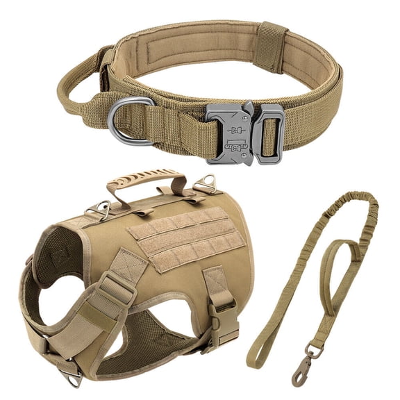 Didog Nylon Dog Harness & Collar & Leash Set Training Vest with Soft Handle S-L